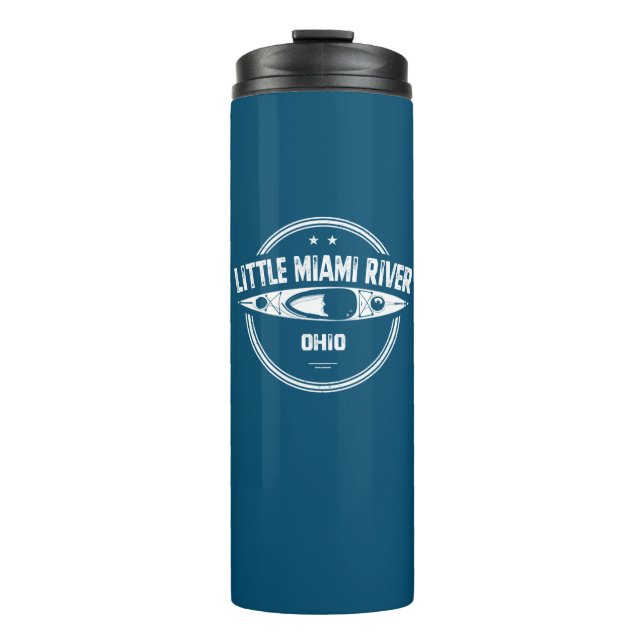 Little Miami River Ohio Kayaking Thermal Tumbler (Front)