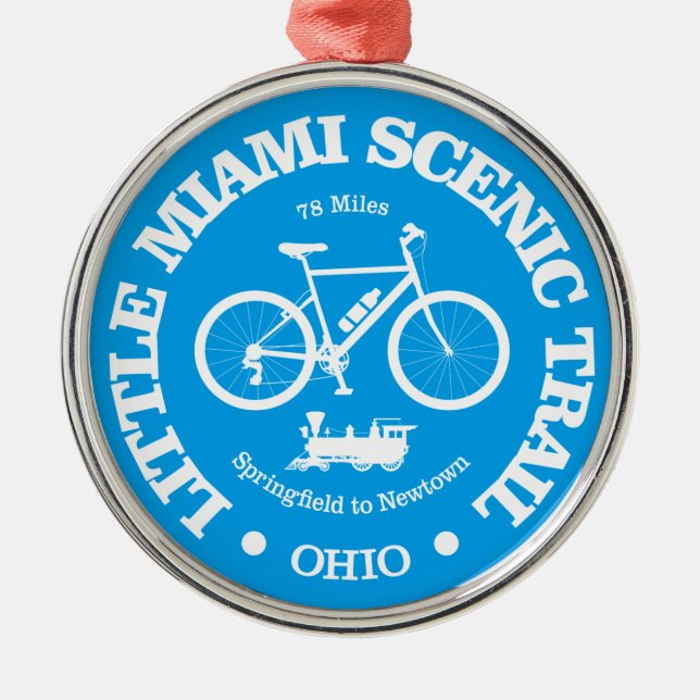 Little Miami Scenic Trail (cycling) Metal Tree Decoration (Front)