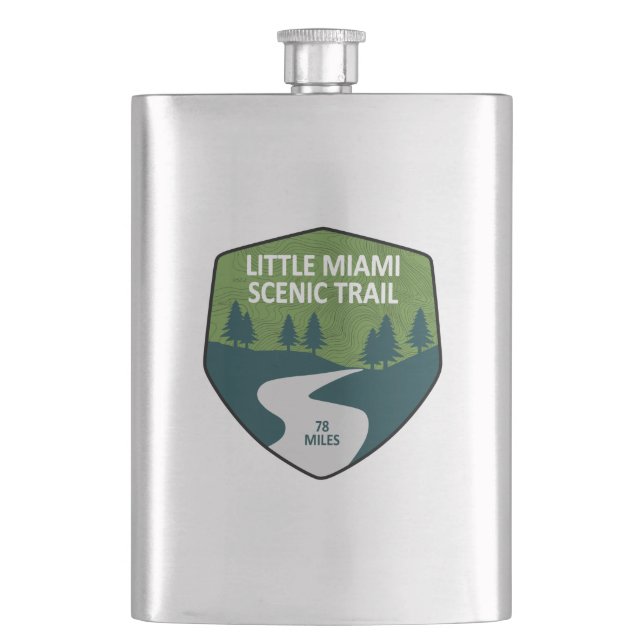 Little Miami Scenic Trail Hip Flask (Front)