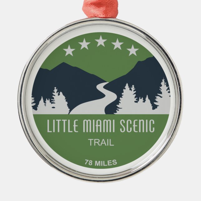 Little Miami Scenic Trail Metal Tree Decoration (Front)