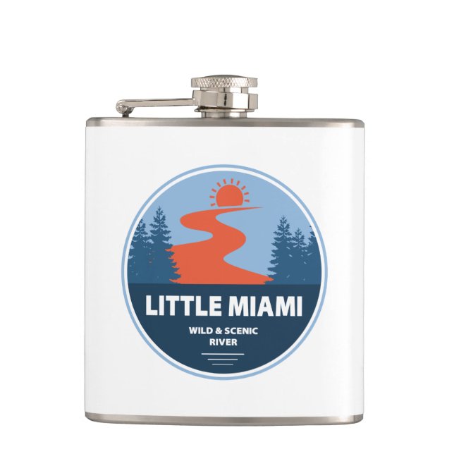 Little Miami Wild And Scenic River Hip Flask (Front)