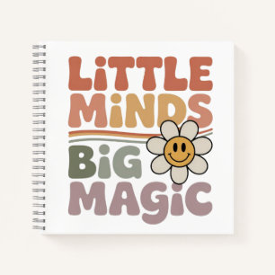 Little Minds Big Dreams Retro Teacher Quote Notebook