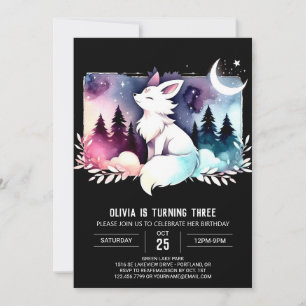 Little Minimalist Wolf Birthday  Invitation