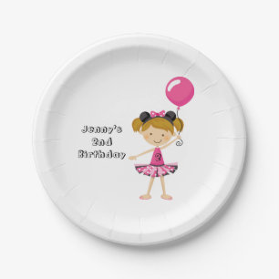 Little Minnie girl Birthday plate