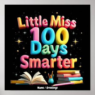 Little Miss 100 Days Smarter Celebrate 100 Days Poster