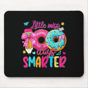 Little Miss 100 Days Smarter Donut Bow 100th Day O Mouse Mat