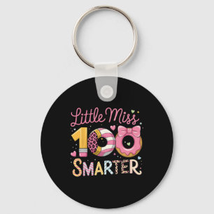 Little Miss 100 Days Smarter Doughnut Happy 100th Key Ring