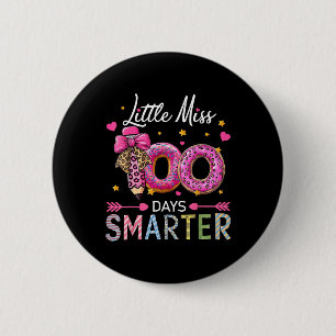 Little Miss 100 Days Smarter Kids Girls 100th Day 6 Cm Round Badge