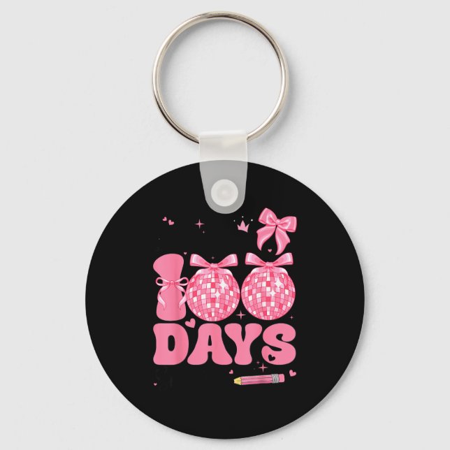 Little Miss 100 Days Smarter Kids Girls 100th Day  Key Ring (Front)