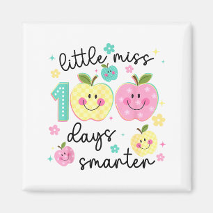 Little Miss 100 Days Smarter Kids Girls 100th Day Magnet