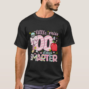 Little Miss 100 Days Smarter Kids Girls 100th Day  T-Shirt