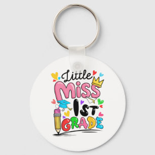 Little Miss 1st First Grade Cute Ck To School Key Ring