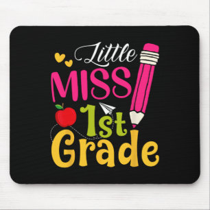 Little Miss 1st Grade Cute Ck To School Hello Firs Mouse Mat