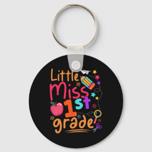 Little Miss 1st Grade First Day Of School Back To Key Ring