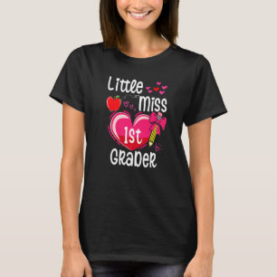 Little Miss 1st Grader Hello First Grade First Day T-Shirt