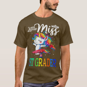 Little Miss 1st Grader Unicorn First Day Of School T-Shirt