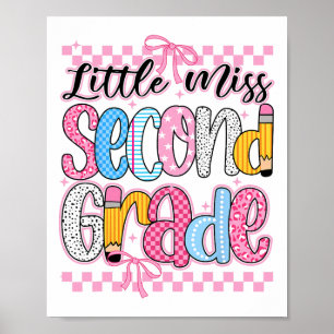 Little Miss 2nd Grade Ck To School Girls Kid Coque Poster
