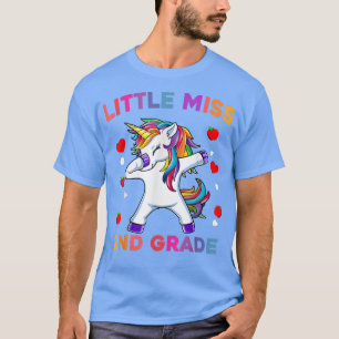 Little Miss 2nd Grade First Day Of School Unicorn  T-Shirt