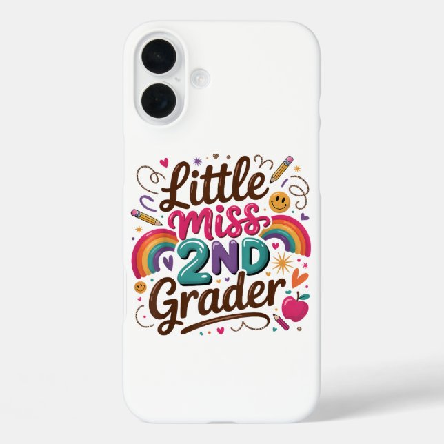 Little Miss 2nd Grade First Day of Second Grade Case-Mate iPhone Case (Back)