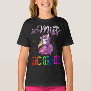 Little Miss 2nd Grade Unicorn T-Shirt