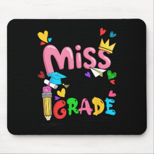 Little Miss 2nd Second Grade Cute Back To School  Mouse Mat