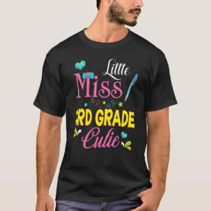 Little Miss 3rd Grade Cutie Pretty & Smart Back To T-Shirt
