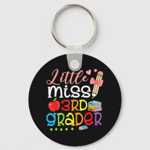 Little Miss 3rd Grader Back To School Girls Third  Key Ring