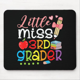 Little Miss 3rd Grader Back To School Girls Third  Mouse Mat