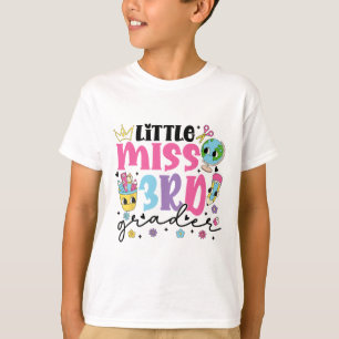 Little Miss 3rd Grader First Day Of School Kawaii  T-Shirt