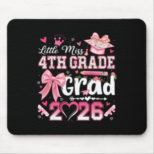 Little Miss 4th Grade Grad 2026 Girls Kids Graduat Mouse Mat