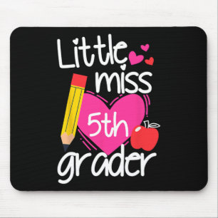 Little Miss 5th Grade First Day Of Hello Fifth Gra Mouse Mat