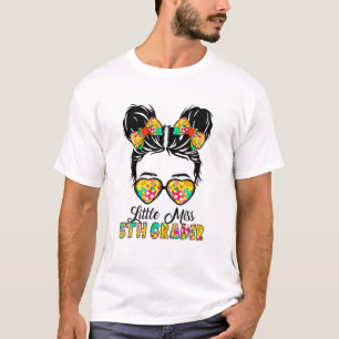 Little Miss 5Th Grader Back To School Hello First T-Shirt