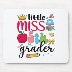 Little Miss 5th Grader Fifth Day Of School Fifth G Mouse Mat