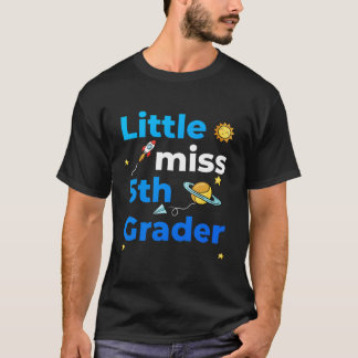Little Miss 5Th Grader First Day Of Second Grade T-Shirt