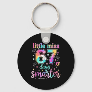 Little Miss 67 Days Smarter 67 Days Of School Six  Key Ring