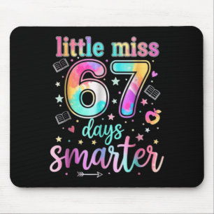 Little Miss 67 Days Smarter 67 Days Of School Six  Mouse Mat