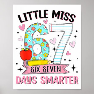 Little Miss 67 Days Smarter Coquette Bow 67th Day  Poster