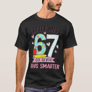 Little Miss 67 Days Smarter Coquette Bow 67th Day  T-Shirt