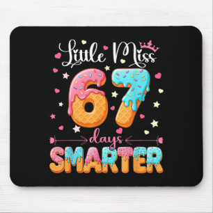 Little Miss 67 Days Smarter Kids Girls 67th Day Of Mouse Mat