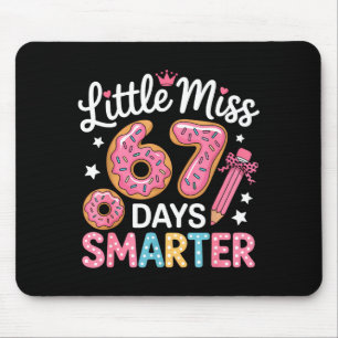 Little Miss 67 Days Smarter Kids Girls 67th Day Of Mouse Mat