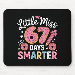 Little Miss 67 Days Smarter Kids Girls 67th Day Of Mouse Mat