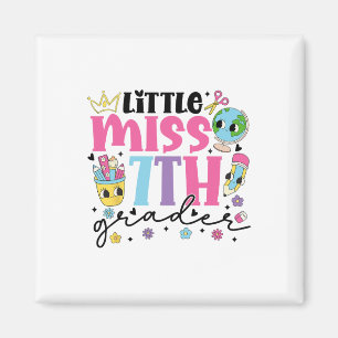 Little Miss 7th Grader First Day Of School Kawaii Magnet