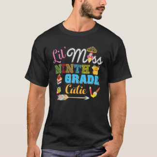 Little Miss 9Th Grade Cutie Back To School Ninth L T-Shirt