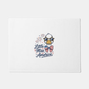 Little Miss America Patriotic Duck Vintage Shirt ( Doormat