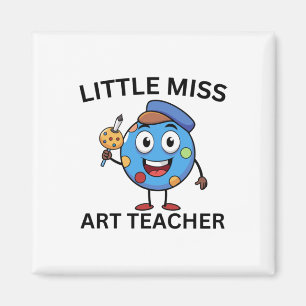 Little Miss Art Teacher Sticker Magnet