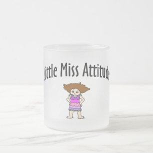 Little Miss Attitude Frosted Glass Coffee Mug