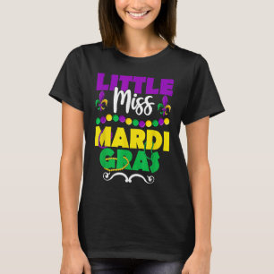 Little Miss Beads Mardi Gras Outfit For Women Girl T-Shirt