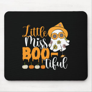 Little Miss Boo-tiful Cute Boo Ghost Halloween Tod Mouse Mat