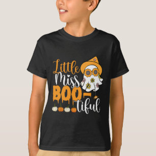 Little Miss Boo-tiful Cute Boo Ghost Halloween Tod T-Shirt