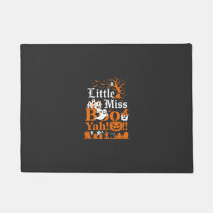 Little Miss Boo Yah Halloween Ghost Pumpkin Bats Doormat